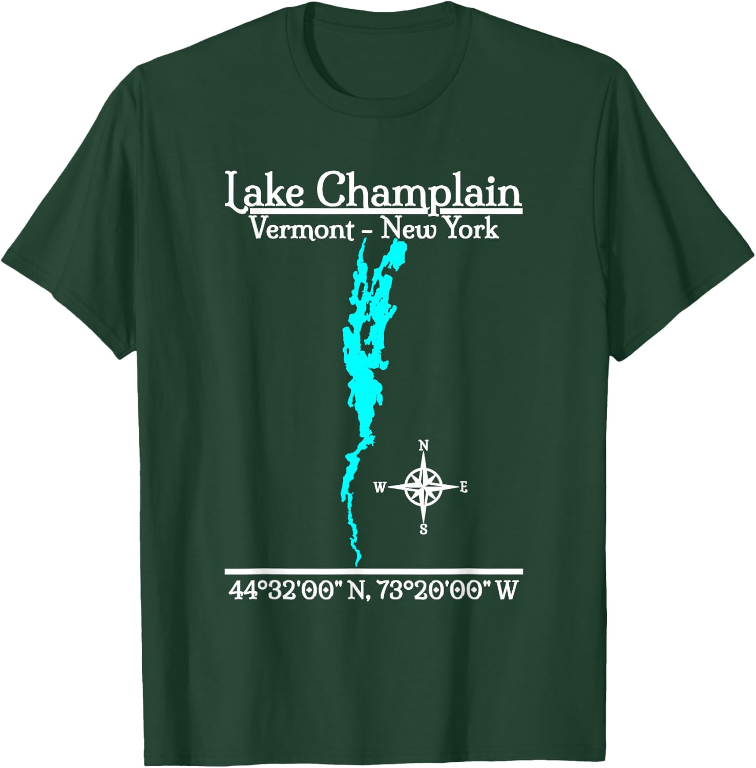 Lake Champlain, New York and Vermont T-Shirt - T-Shirt | Forest