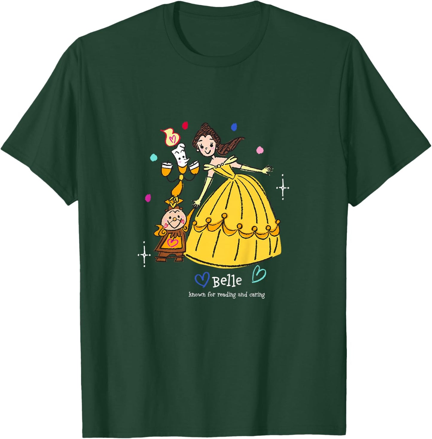 Kids Disney Beauty and the Beast Belle Cogsworth & Lumiere Youth T-Shirt - T-Shirt | Forest