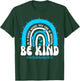 Be Kind Autism Awareness Groovy Rainbow Choose Kindness T-Shirt - T-Shirt | Forest