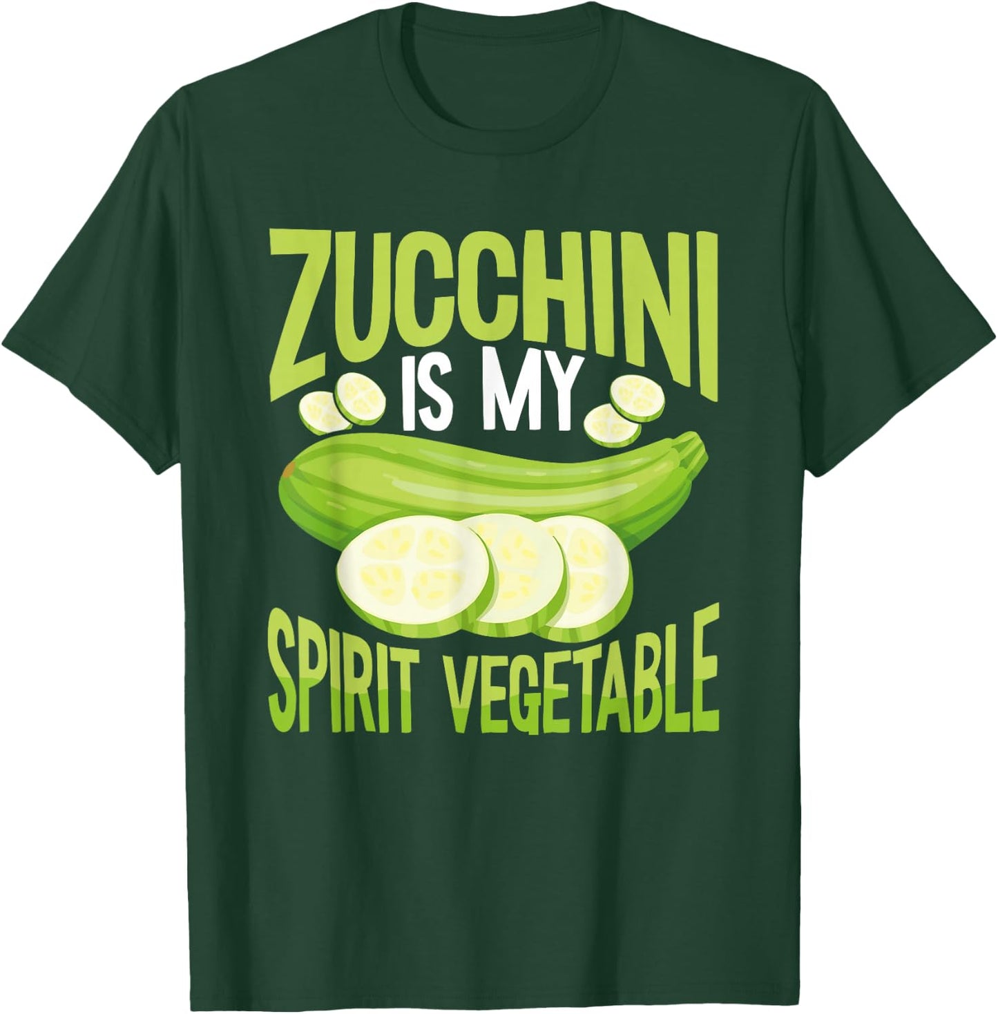 Zucchini Is My Spirit Vegetable Vegan Vegetable T-Shirt - T-Shirt | Forest