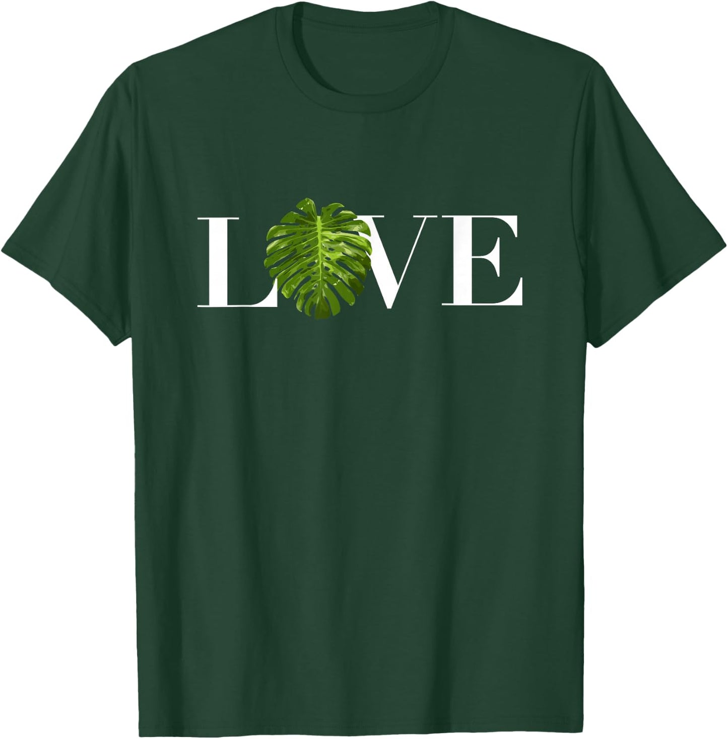 Monstera Love Monstera Plant Leaf T-Shirt - T-Shirt | Forest