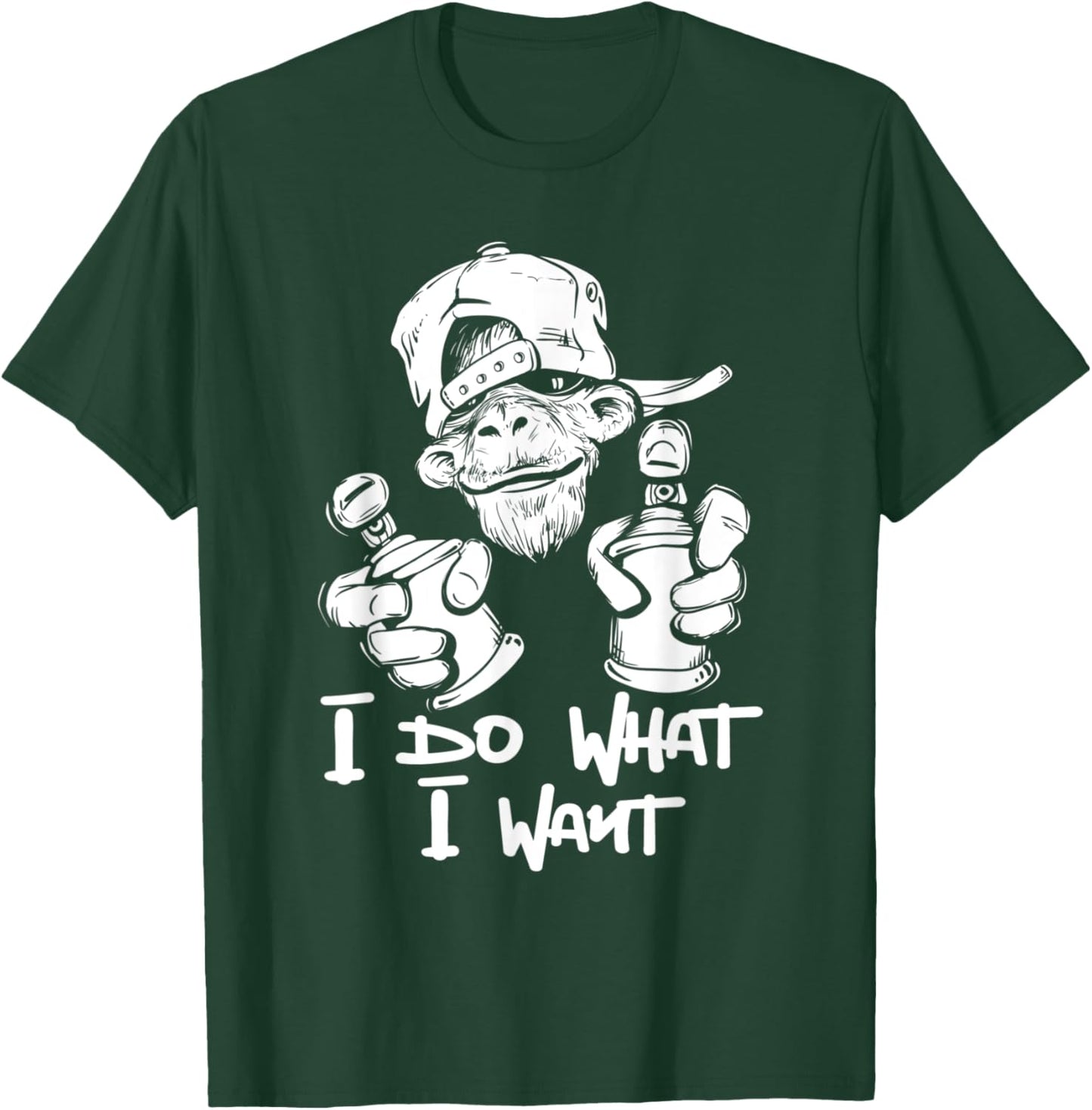 I Do What I Want - Monkey Primate Lover Jungle Safari Animal T-Shirt - T-Shirt | Forest