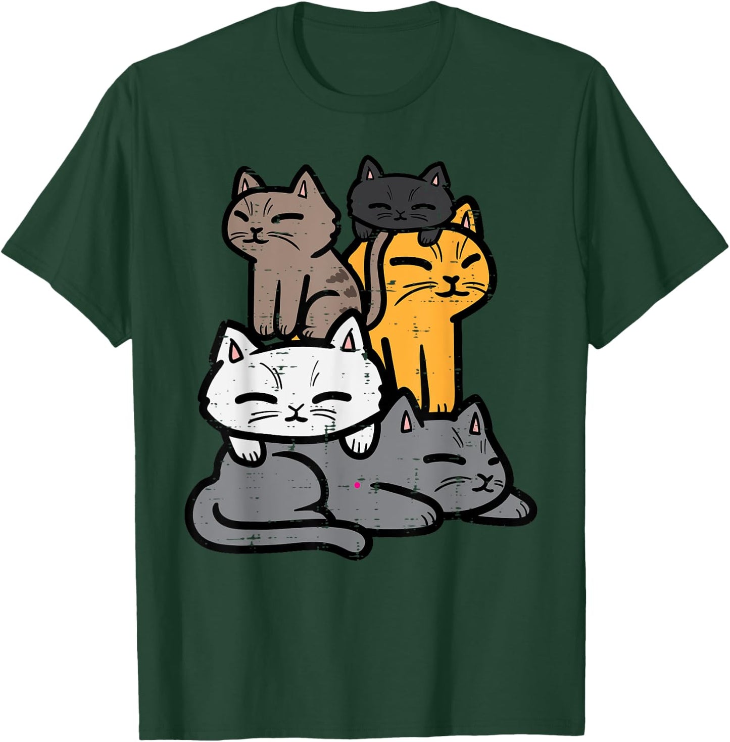 Cats Piled Up Cute Kitten Feline Women Girls Kids Toddler T-Shirt - T-Shirt | Forest