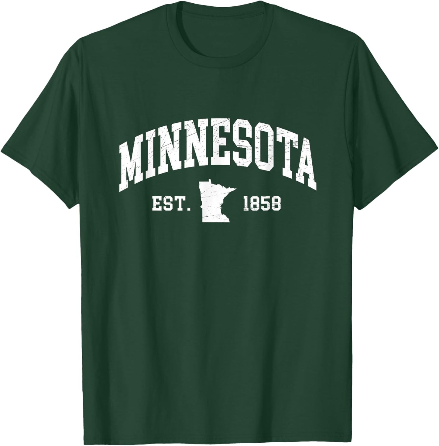 Minnesota - Est. 1858 - Distressed/Worn Design - Classic T-Shirt - T-Shirt | Forest