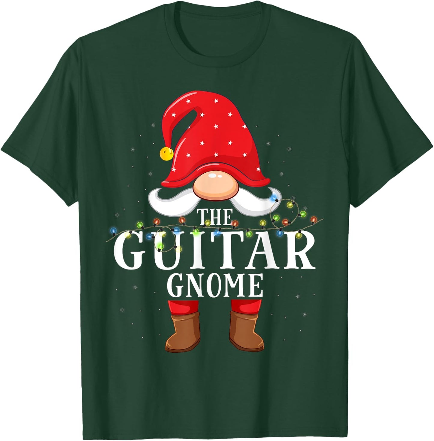 Guitar Gnome Matching Christmas Family Pajama T-Shirt - T-Shirt | Forest