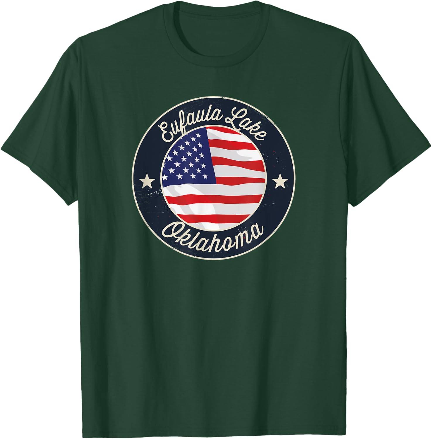 Eufaula Lake - Patriotic Oklahoma Souvenir T-Shirt - T-Shirt | Forest