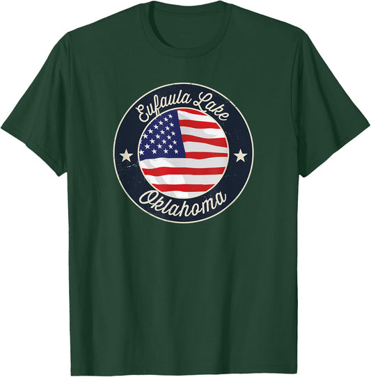 Eufaula Lake - Patriotic Oklahoma Souvenir T-Shirt - T-Shirt | Forest