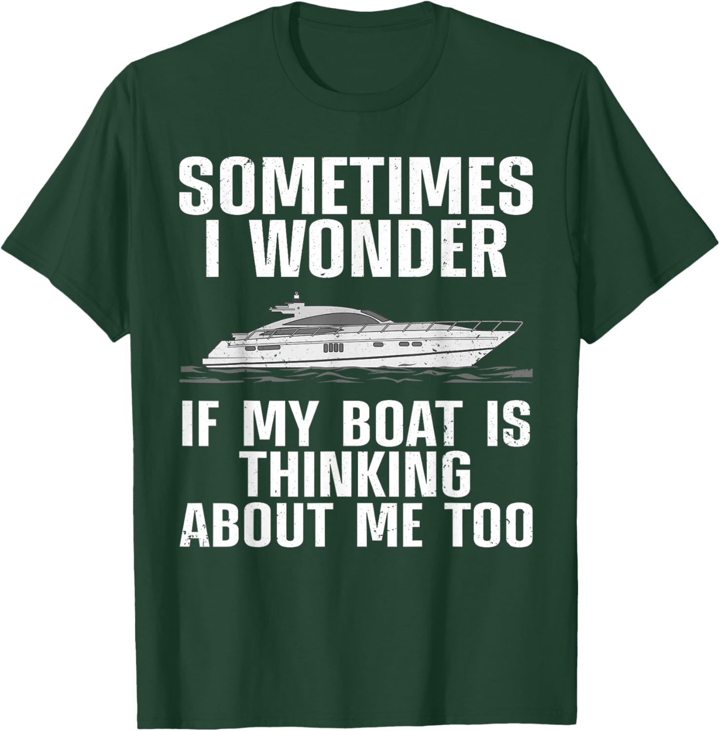 Funny Boat Art Women Boating Watercraft Boat Owner T-Shirt - T-Shirt | Forest