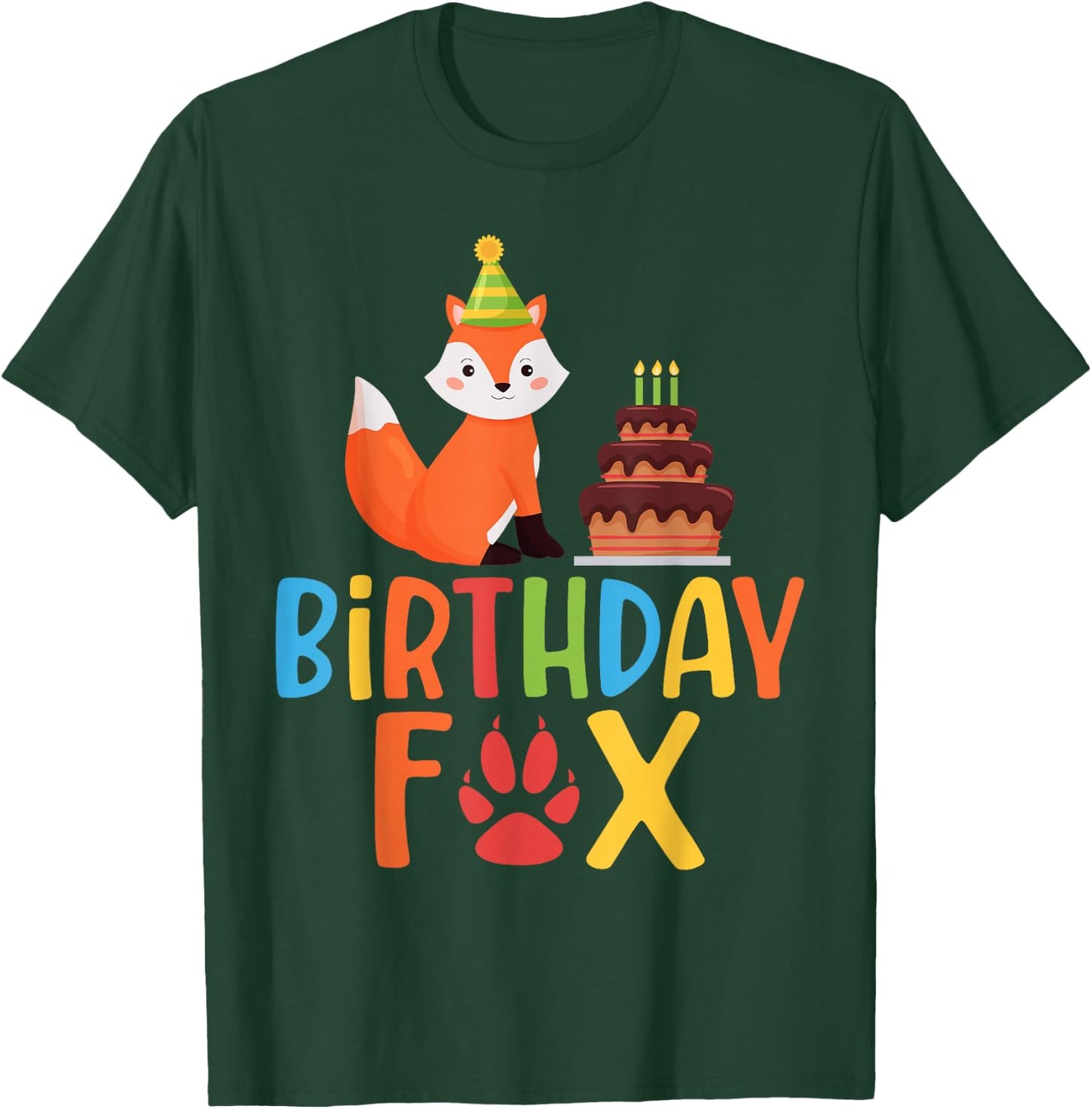 Birthday Fox Birthday T-Shirt - T-Shirt | Forest