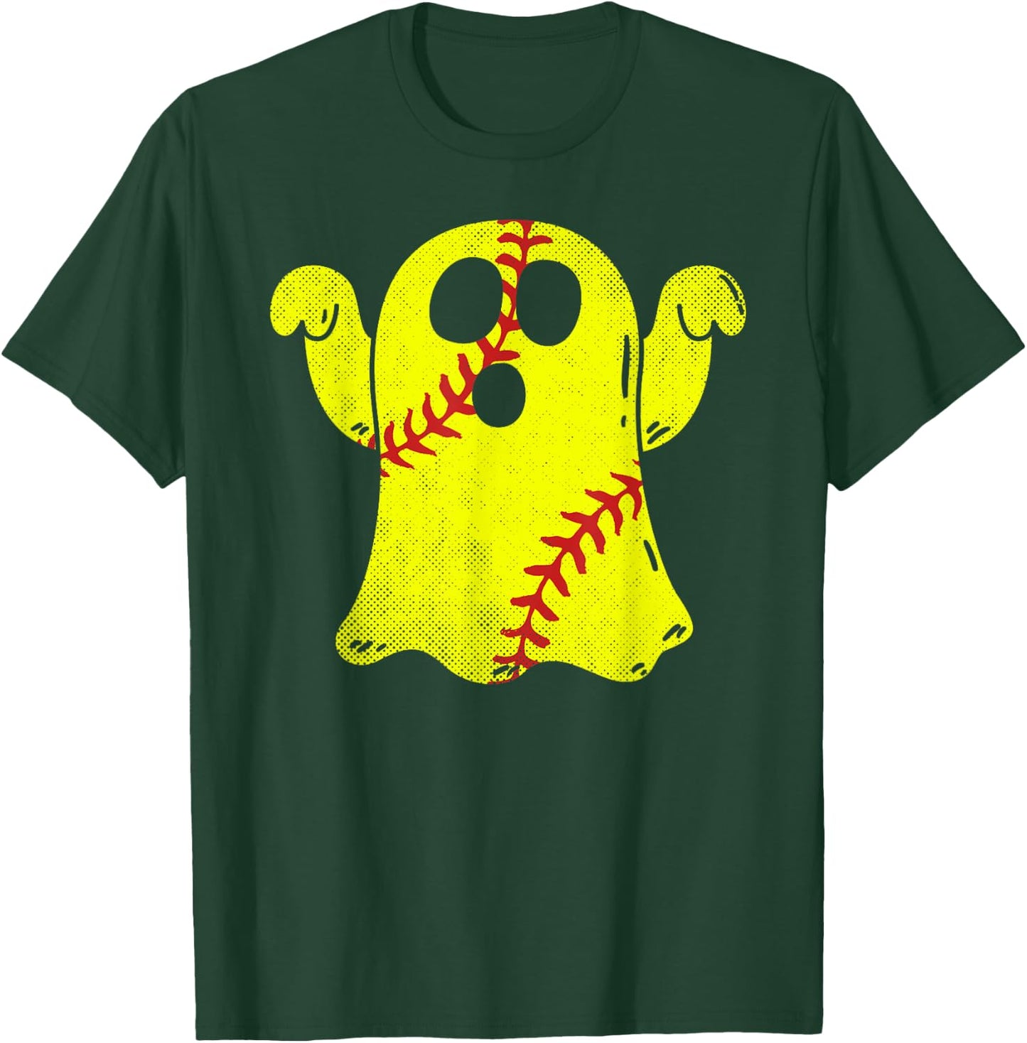 Softball Ghost Softball Lover Halloween Costume T-Shirt - T-Shirt | Forest