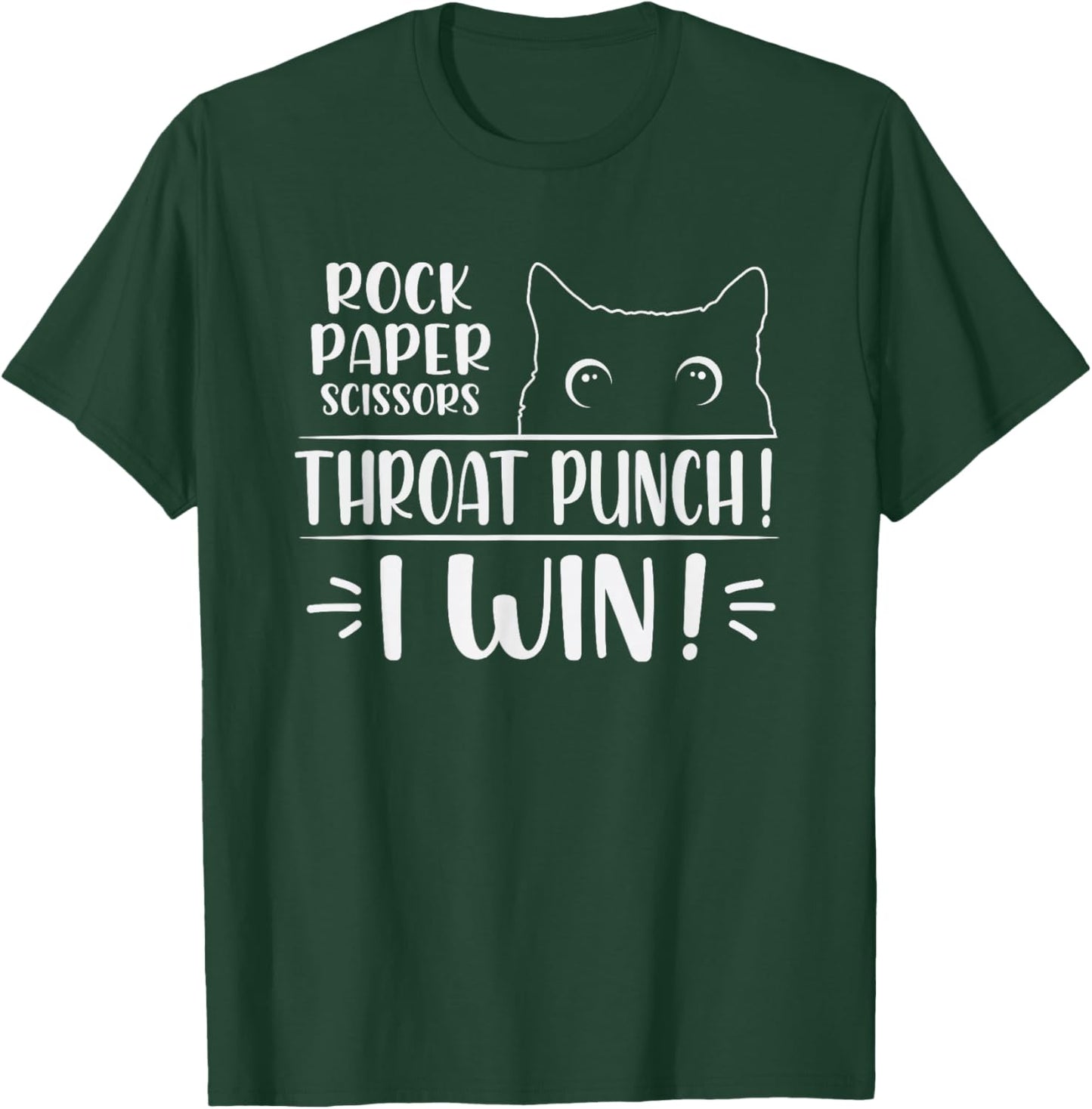 Rock paper scissors Throat Punch Cat Lover cat mom cat dad T-Shirt - T-Shirt | Forest