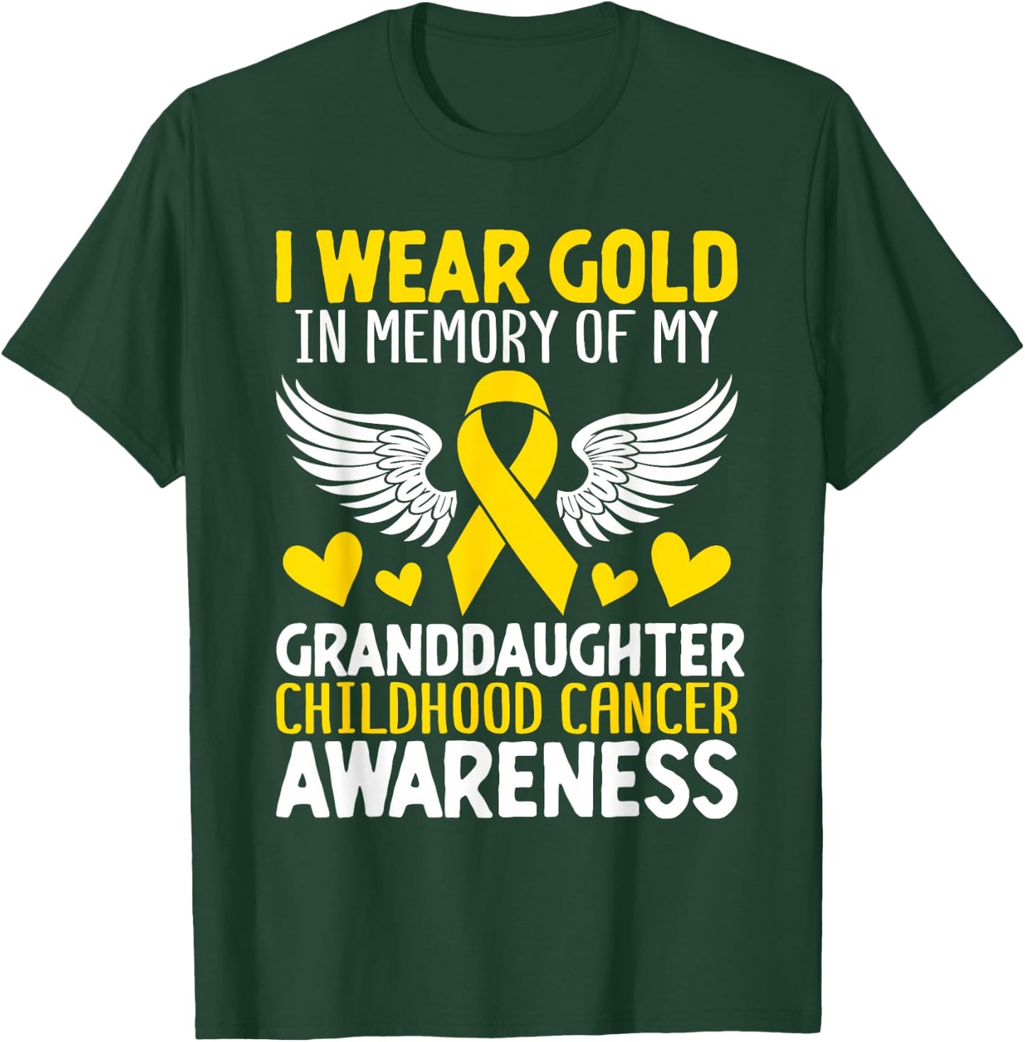 Childhood Cancer Granddaughter Childhood Cancer Awareness T-Shirt - T-Shirt | Forest