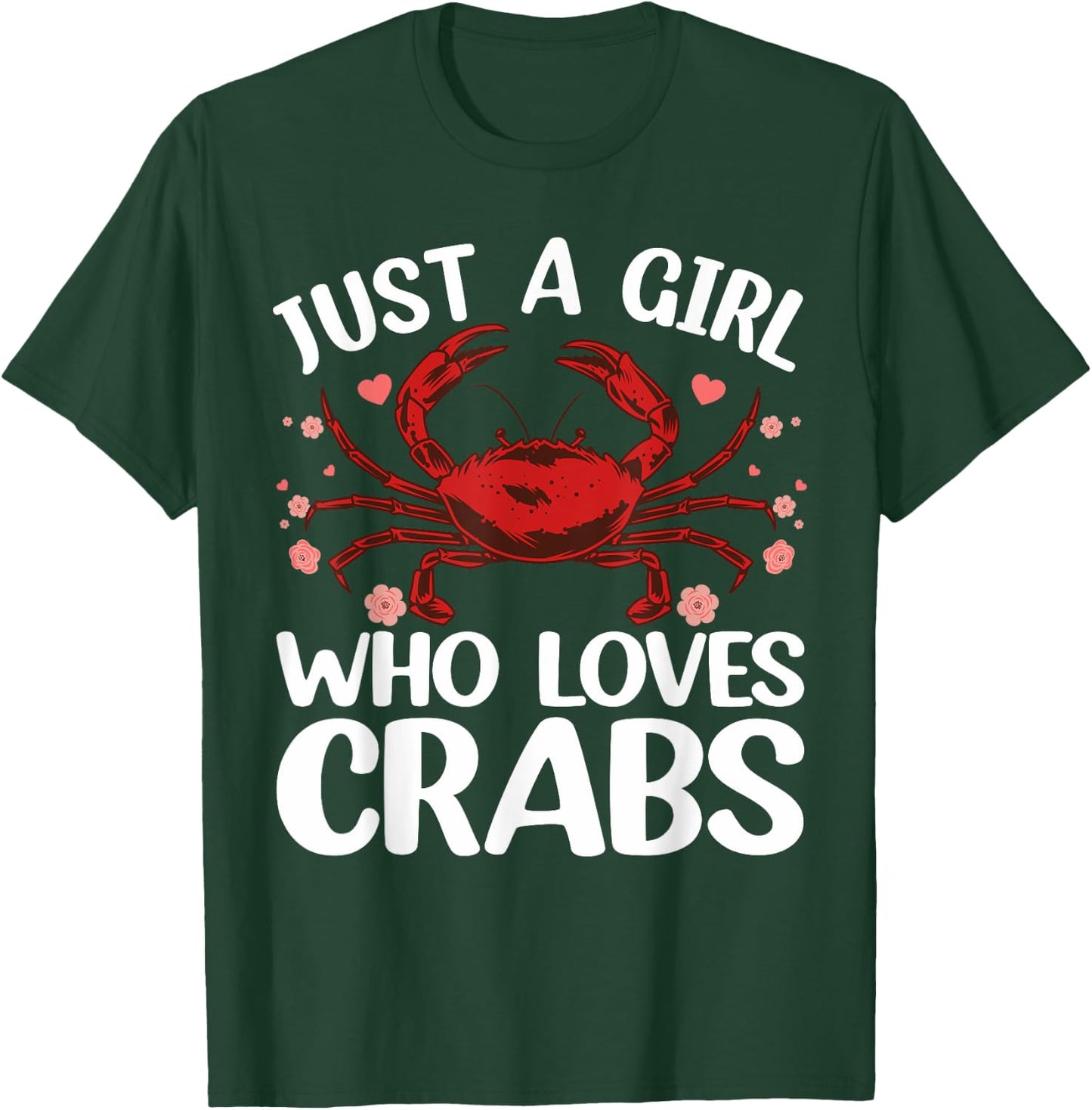 Cool Crab Girls Crab Eating Lover Lobster Crabbing T-Shirt - T-Shirt | Forest