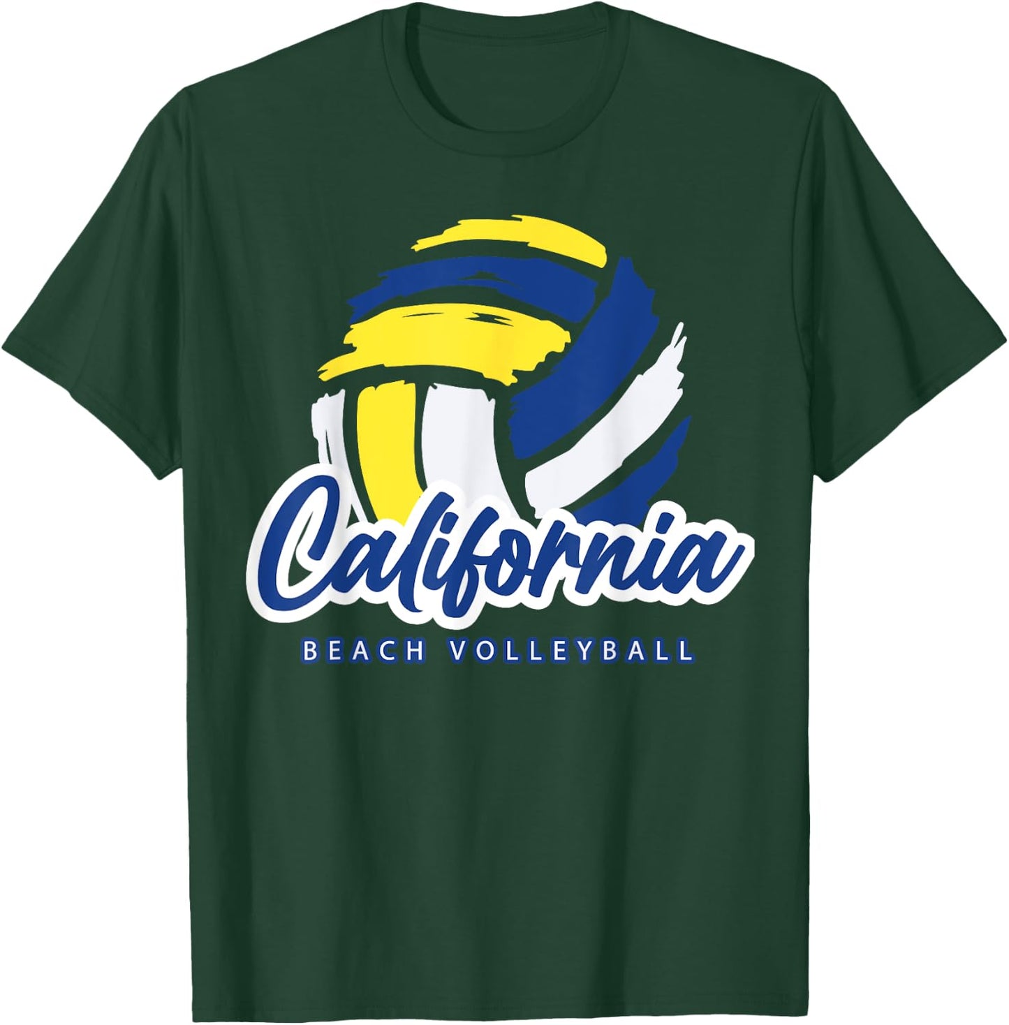 Beach Volleyball California T-Shirt - T-Shirt | Forest
