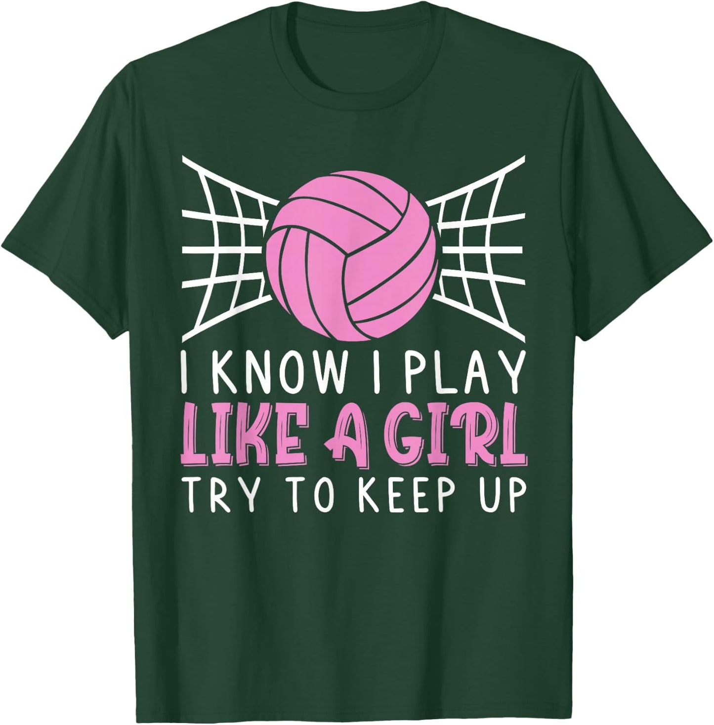 Funny Volleyball Design Girls Volleyball Player Small T-Shirt - T-Shirt | Forest