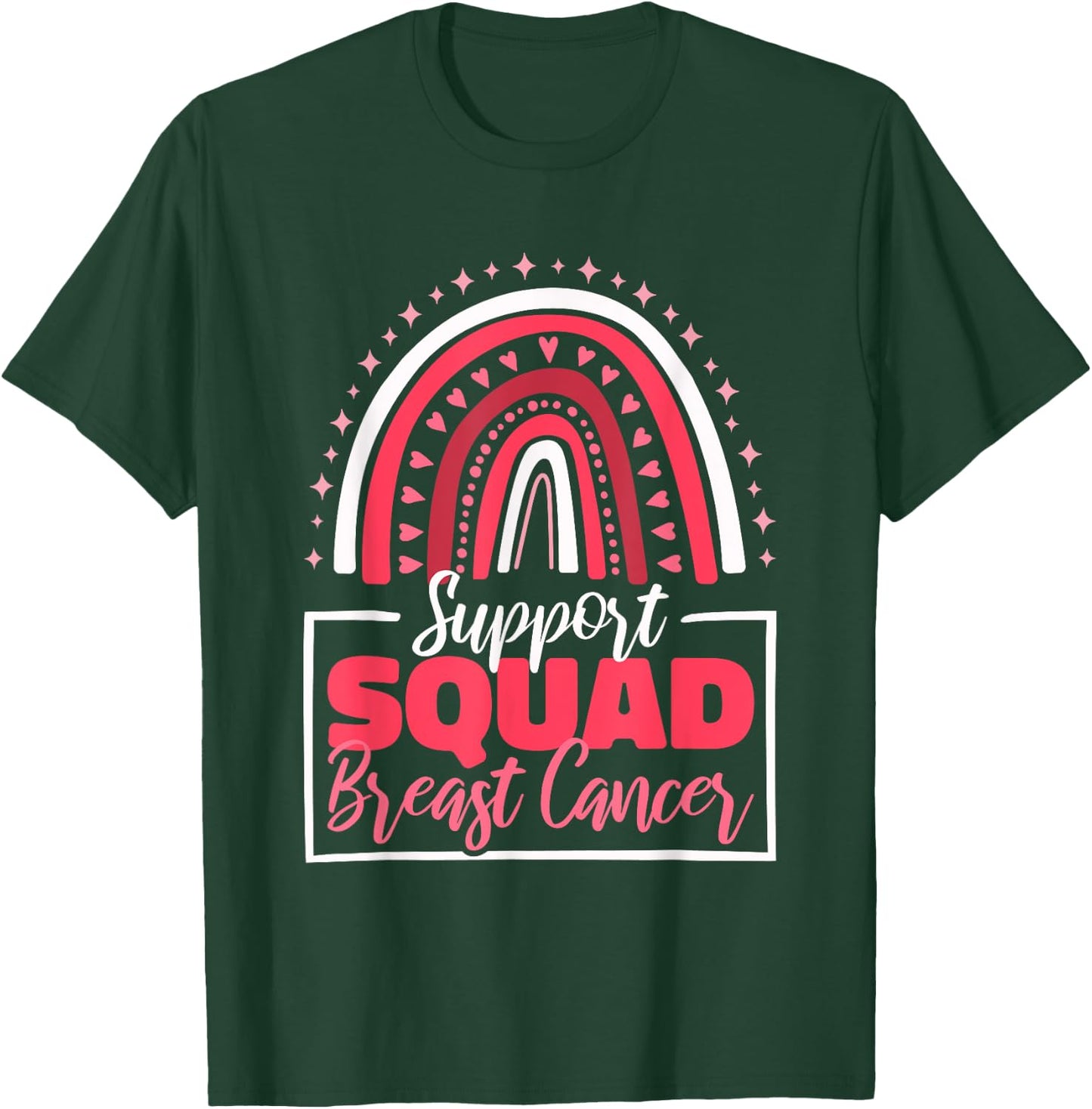 Support Squad Breast Cancer, Breast Cancer Awareness T-Shirt - T-Shirt | Forest