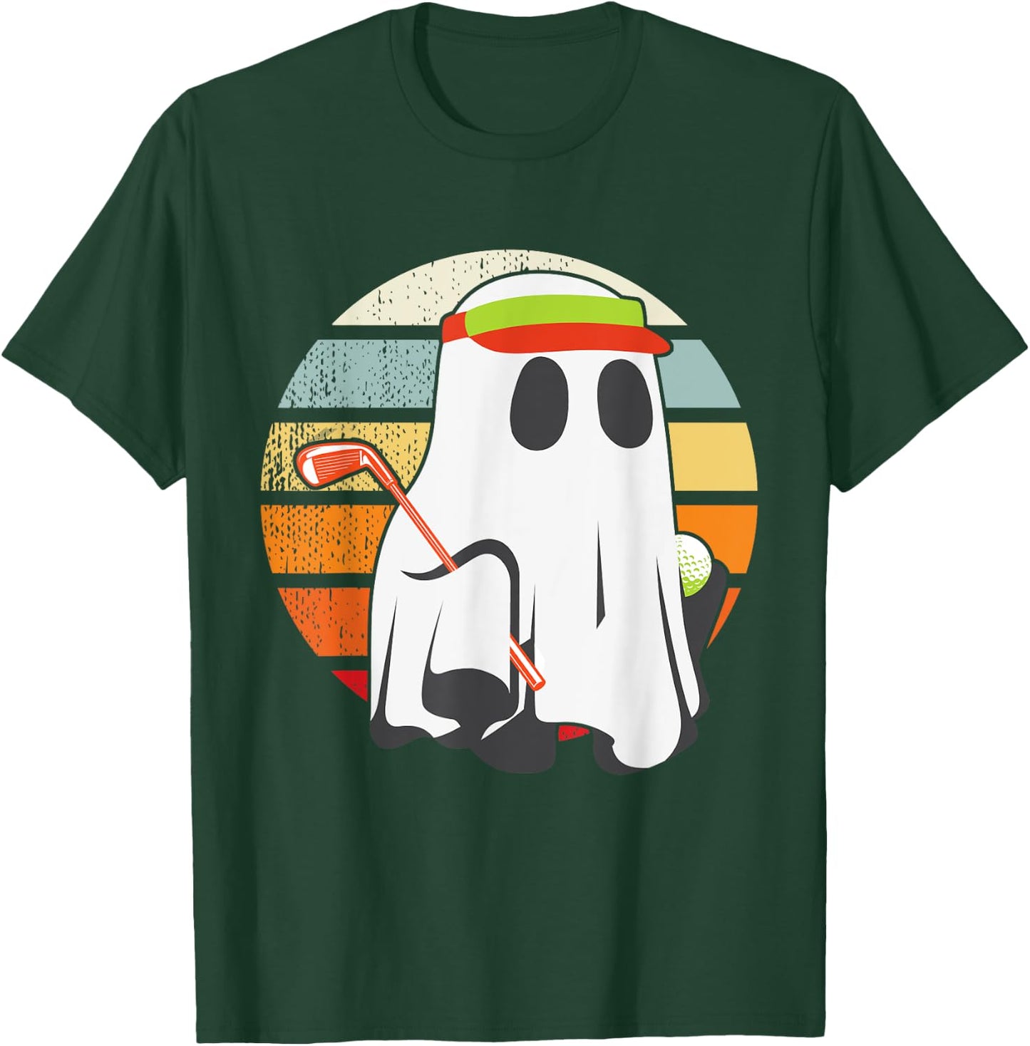 Funny Halloween Golfer Golf Ghost Men Women Kids Matching T-Shirt - T-Shirt | Forest