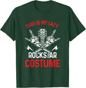 This Is My Lazy Rockstar Costume | Rock N Roll Guitarist T-Shirt - T-Shirt | Forest