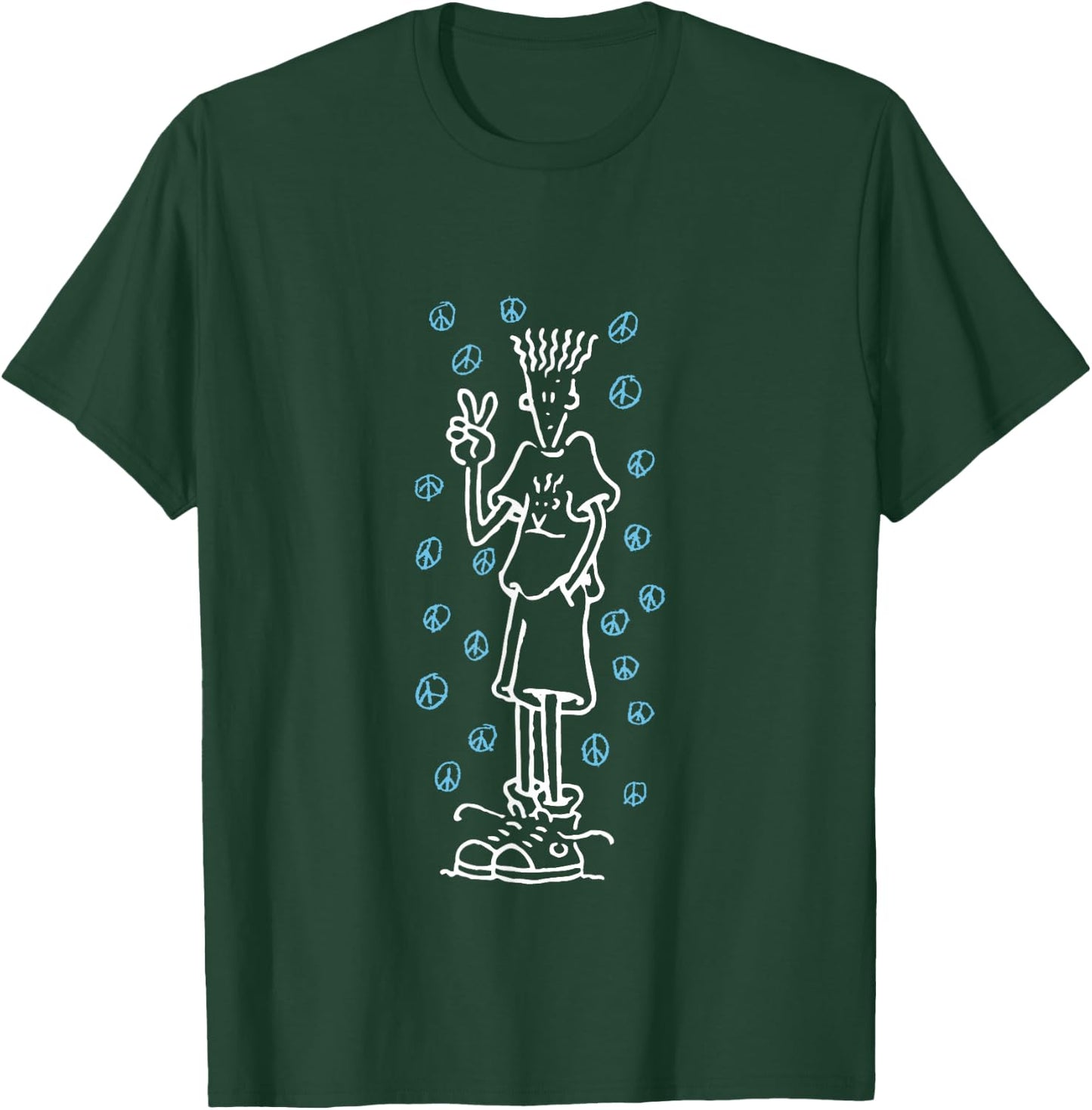 Fido Dido Multi Peace T-Shirt - T-Shirt | Forest