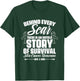 Story Of Survival - Skin Cancer Warrior Melanoma Awareness T-Shirt - T-Shirt | Forest
