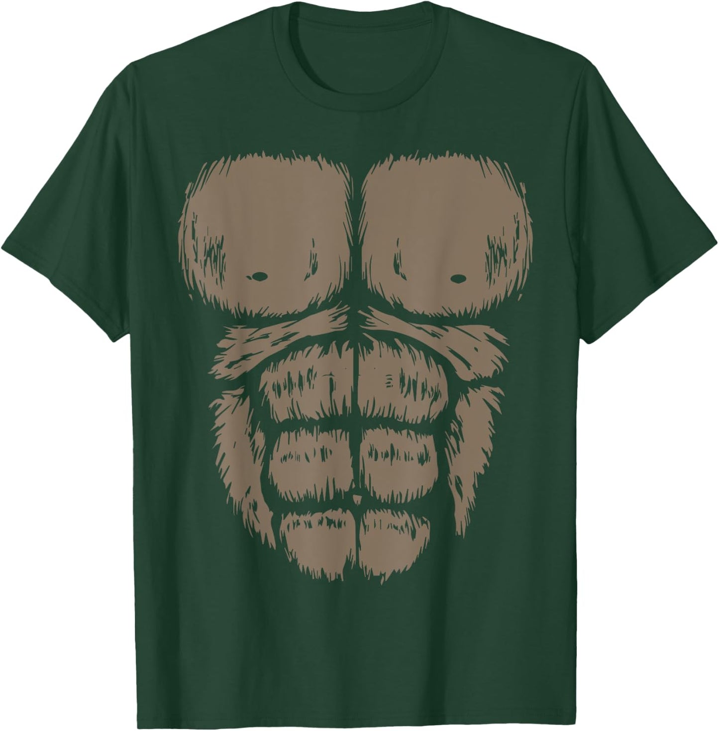 Gorilla Monkey Belly Chest Costume DIY Halloween Matching T-Shirt - T-Shirt | Forest