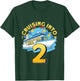 Kids Cruising Boat Cruising Into 2 Birthday Cruise T-Shirt - T-Shirt | Forest