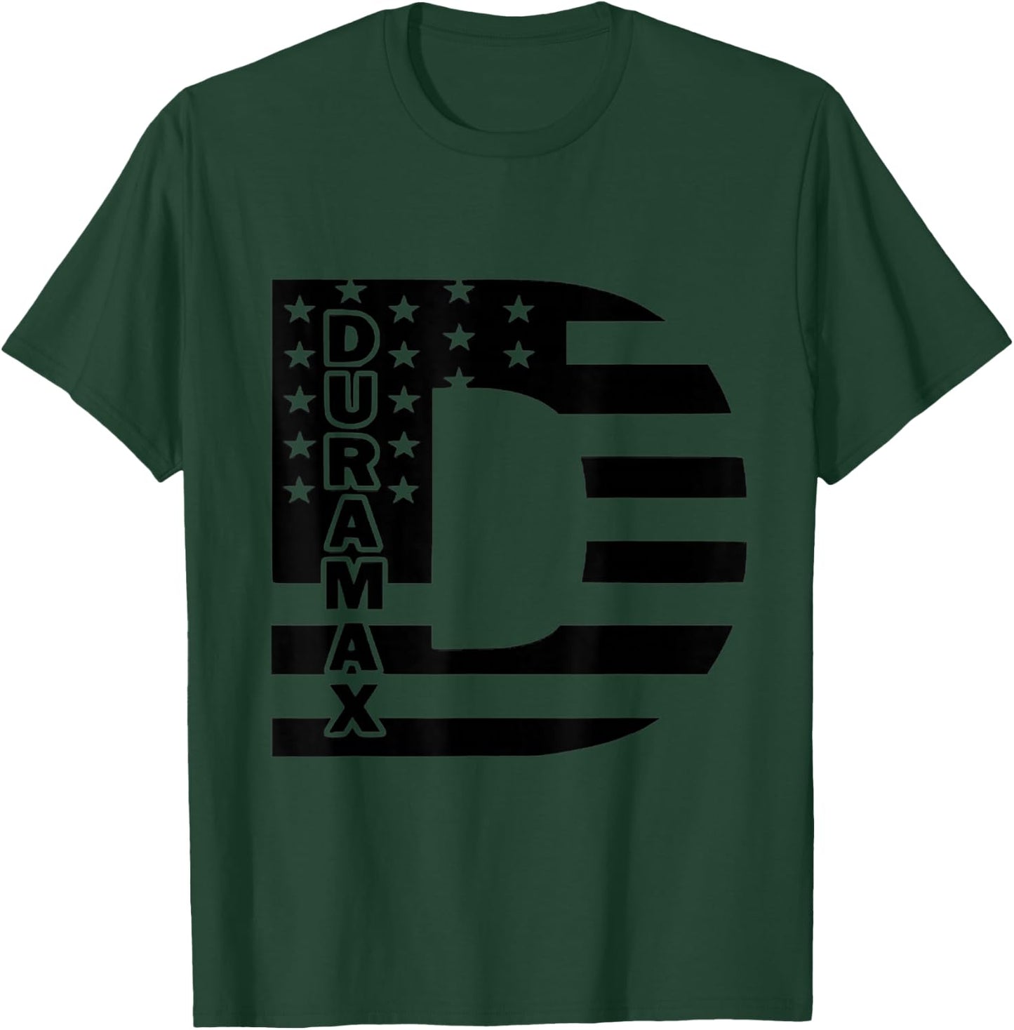 Duramax American Flag Shirt Diesel Truck Letter D USA T-Shirt - T-Shirt | Forest