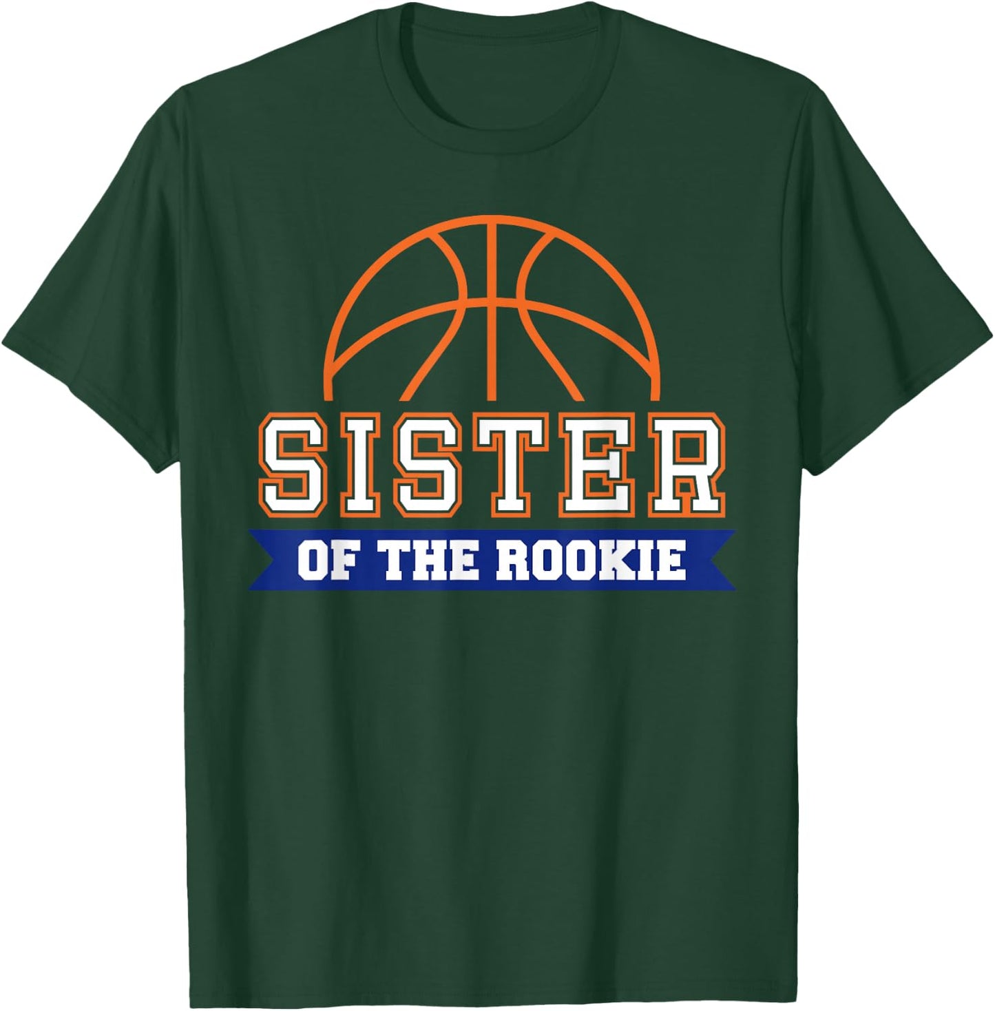 Sister of Rookie 1st Birthday Basketball Theme Matching T-Shirt - T-Shirt | Forest