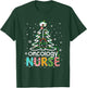 Oncology Nurse Xmas Tree Funny Nursing Christmas Pattern T-Shirt - T-Shirt | Forest