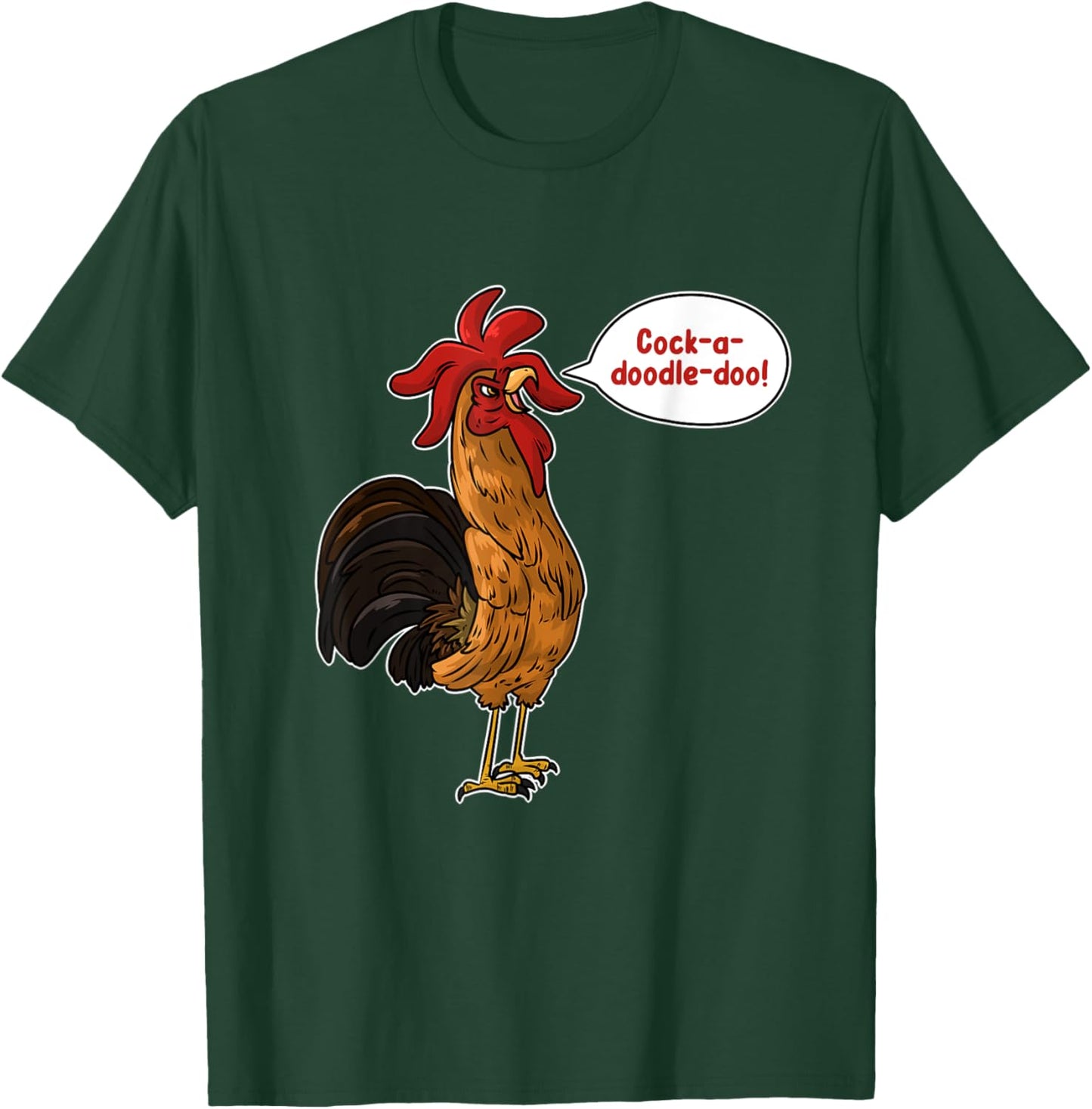 Cock-A-Doodle-Doo Chicken T-Shirt - T-Shirt | Forest