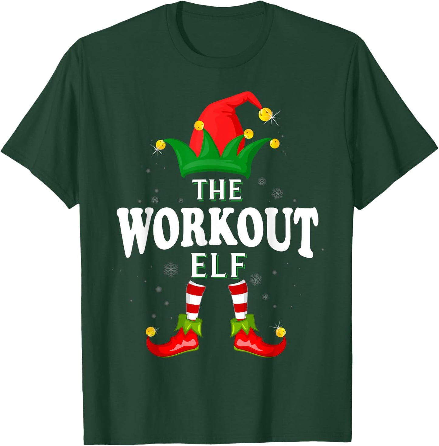 Xmas Workout Elf Family Matching Christmas Pajama T-Shirt - T-Shirt | Forest