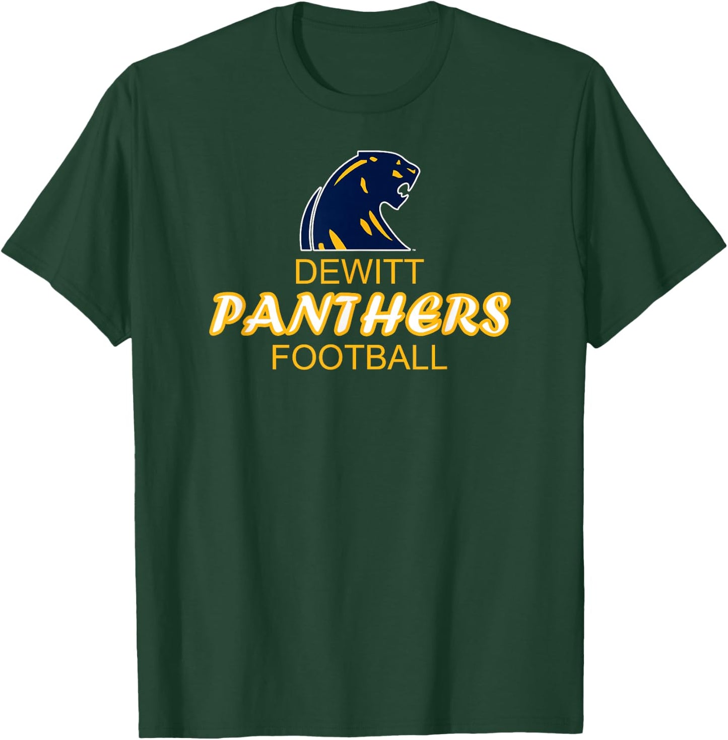 DeWitt High School Panthers Football T-Shirt - T-Shirt | Forest