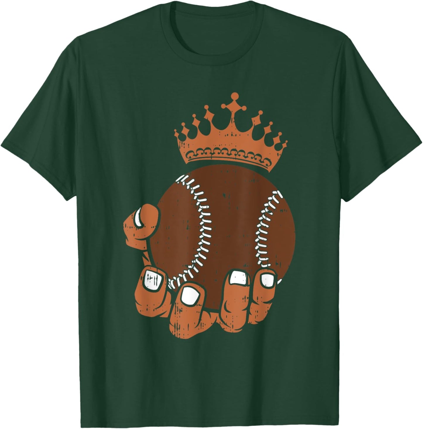 Melanin Baseball Black History Month Sport African American T-Shirt - T-Shirt | Forest