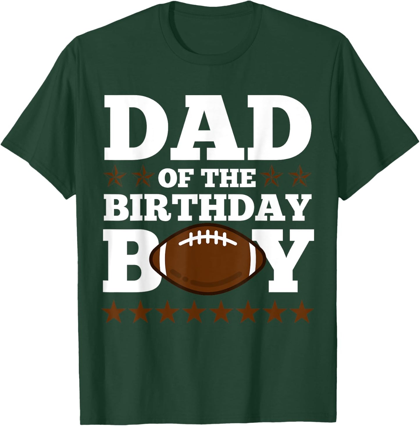 American Football Dad of The Birthday Boy Funny Party T-Shirt - T-Shirt | Forest