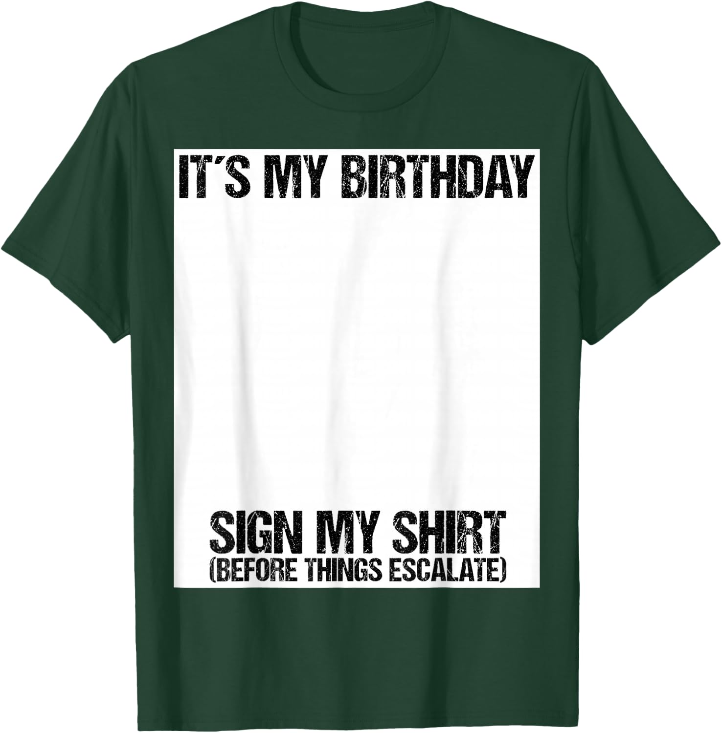 Sign my Birthday Gift Party Ice Breaker & T-Shirt - T-Shirt | Forest