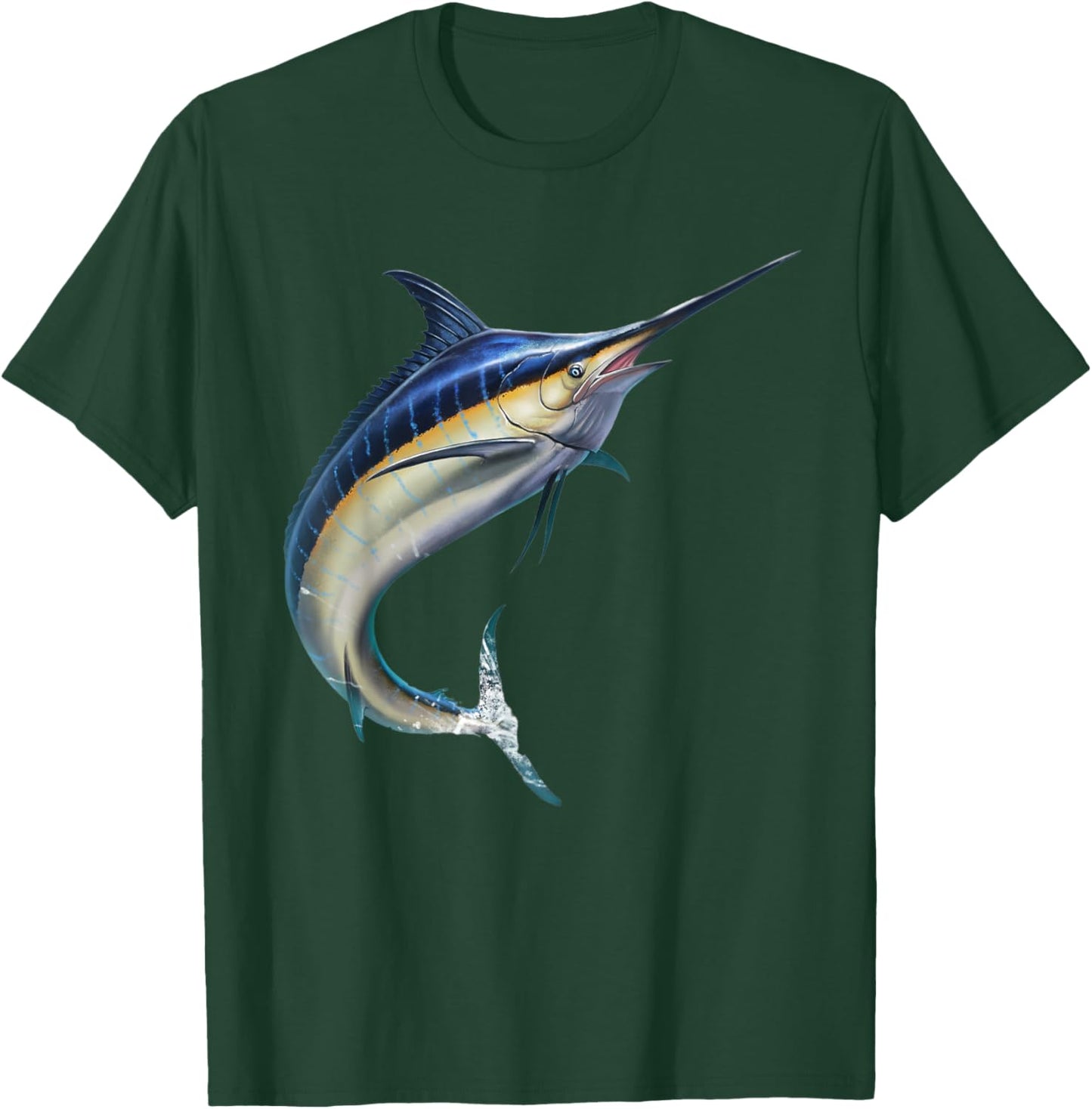 realistic Marlin fish for a lover Fishing T-Shirt - T-Shirt | Forest