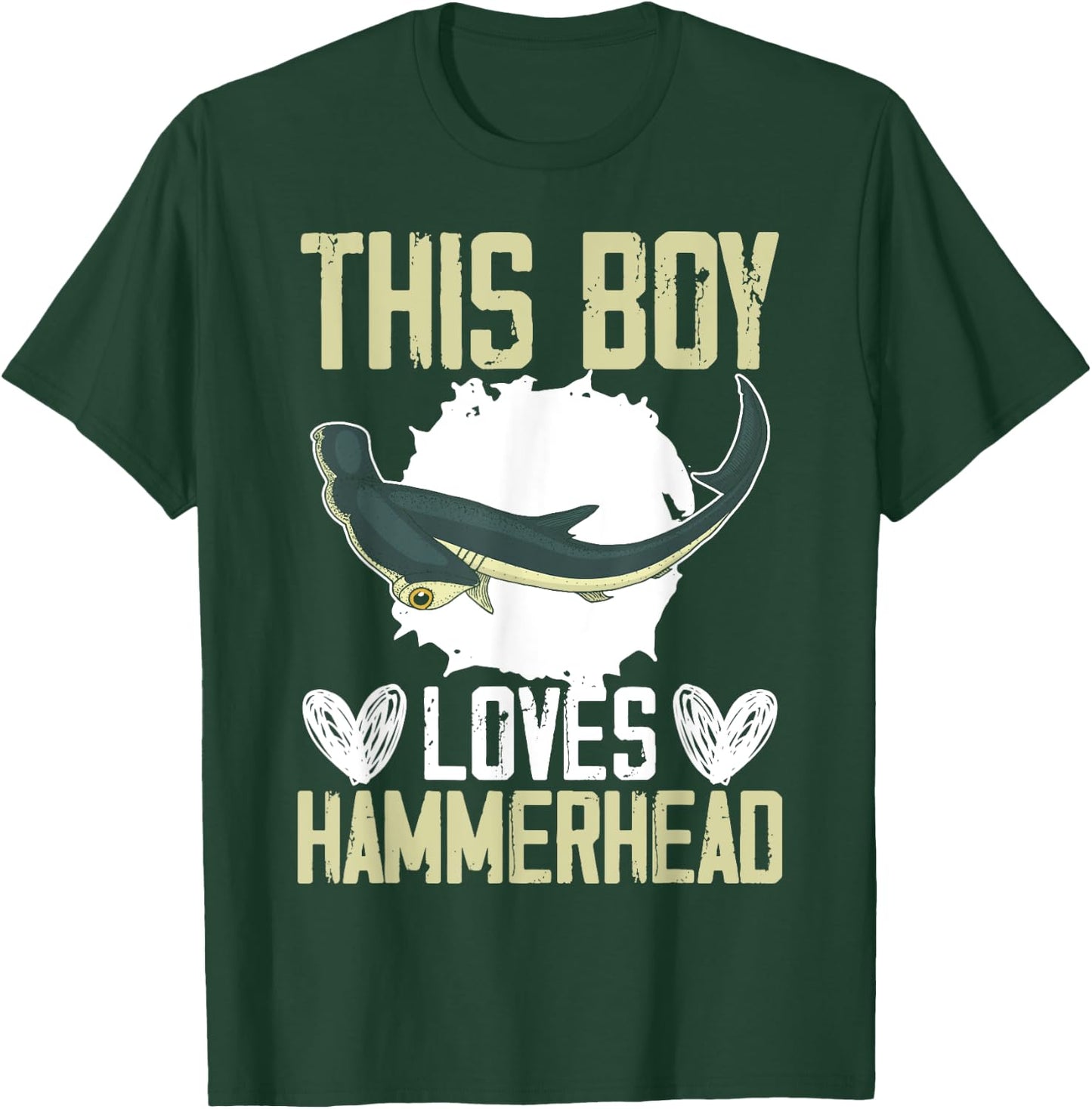 This Boy Loves Hammerhead Shark Marine Biology Animal T-Shirt - T-Shirt | Forest