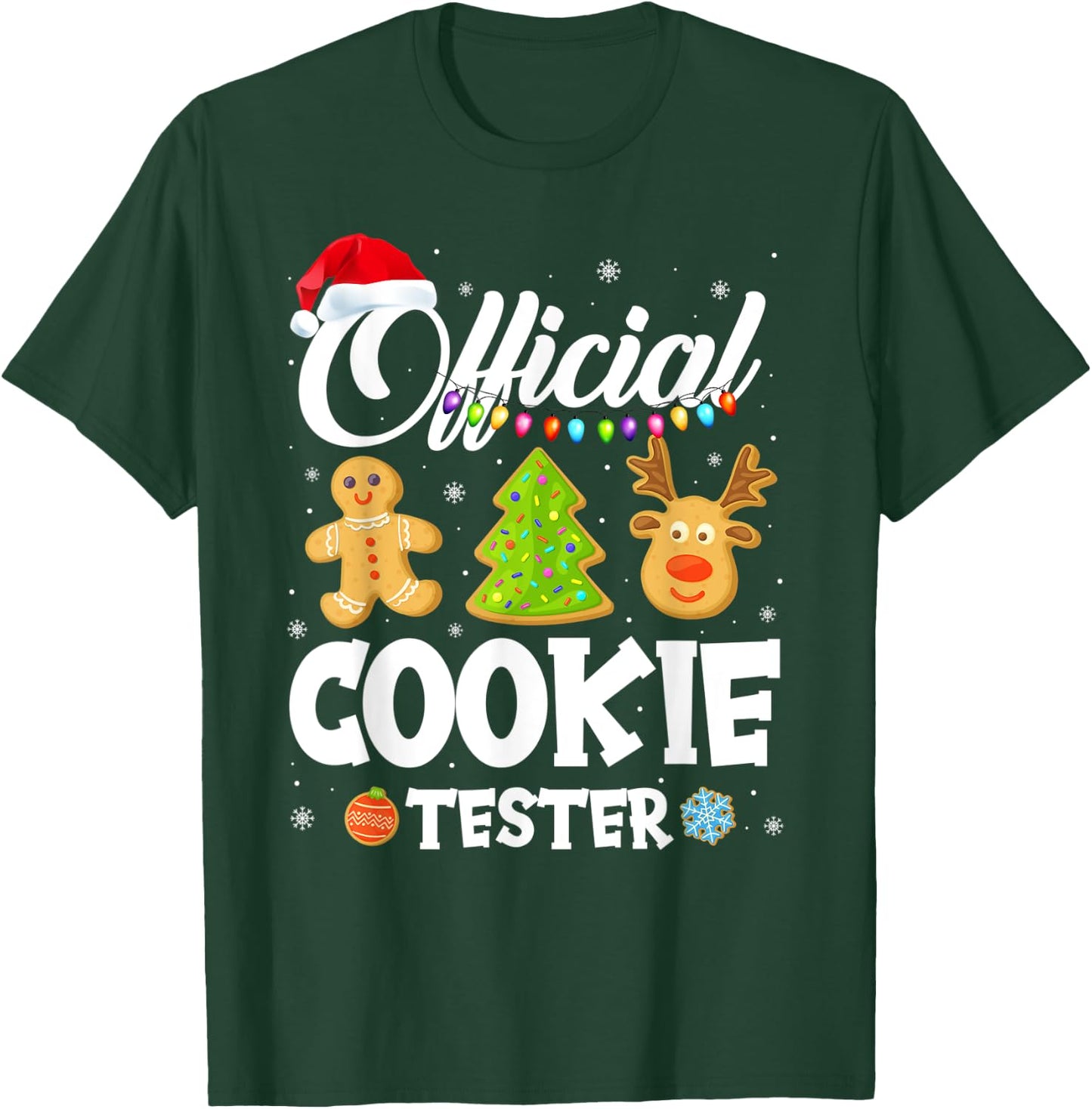 Official Cookie Tester Baking Crew Christmas Matching Family T-Shirt - T-Shirt | Forest