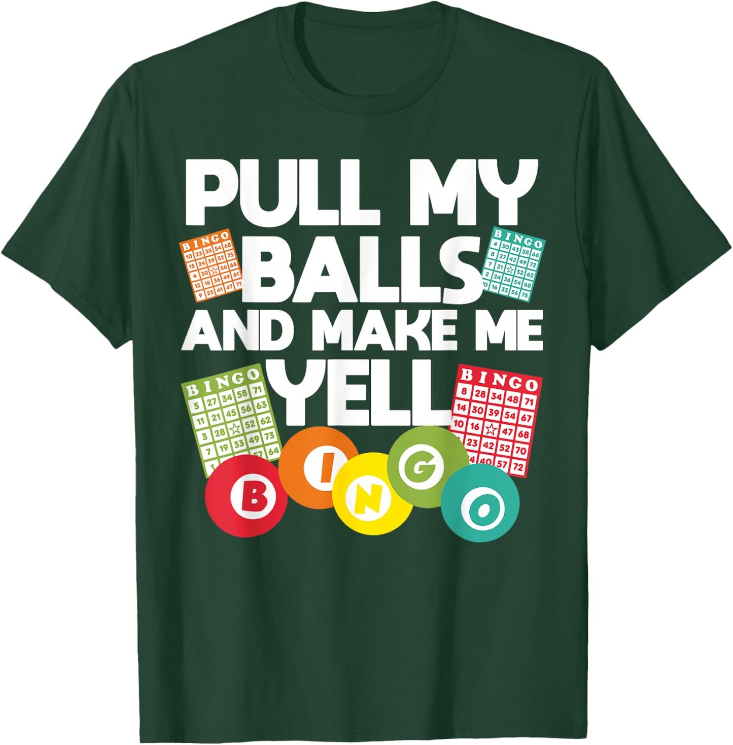 Funny Bingo Women Lucky Bingo Lover Caller Gambling Small T-Shirt - T-Shirt | Forest
