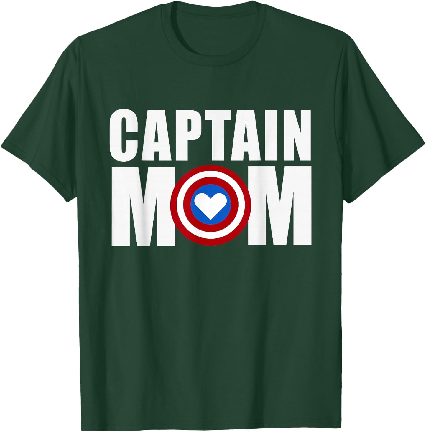 Funny Captain Mom Superhero Mother's Day 2022 Small T-Shirt - T-Shirt | Forest