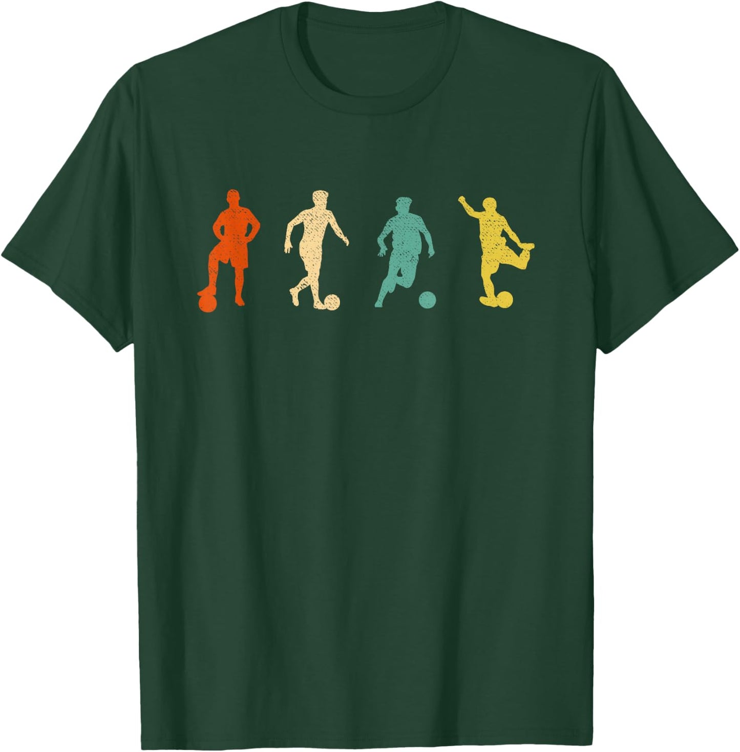 Vintage Soccer Graphic Design Futbol Football Soccer Player T-Shirt - T-Shirt | Forest