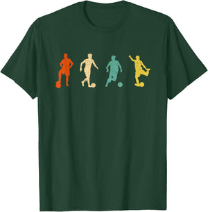 Vintage Soccer Graphic Design Futbol Football Soccer Player T-Shirt - T-Shirt | Forest