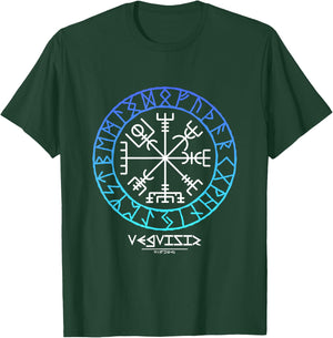 Viking symbol VEGVISIR Nordic symbol Celtic rune T-Shirt - T-Shirt | Forest