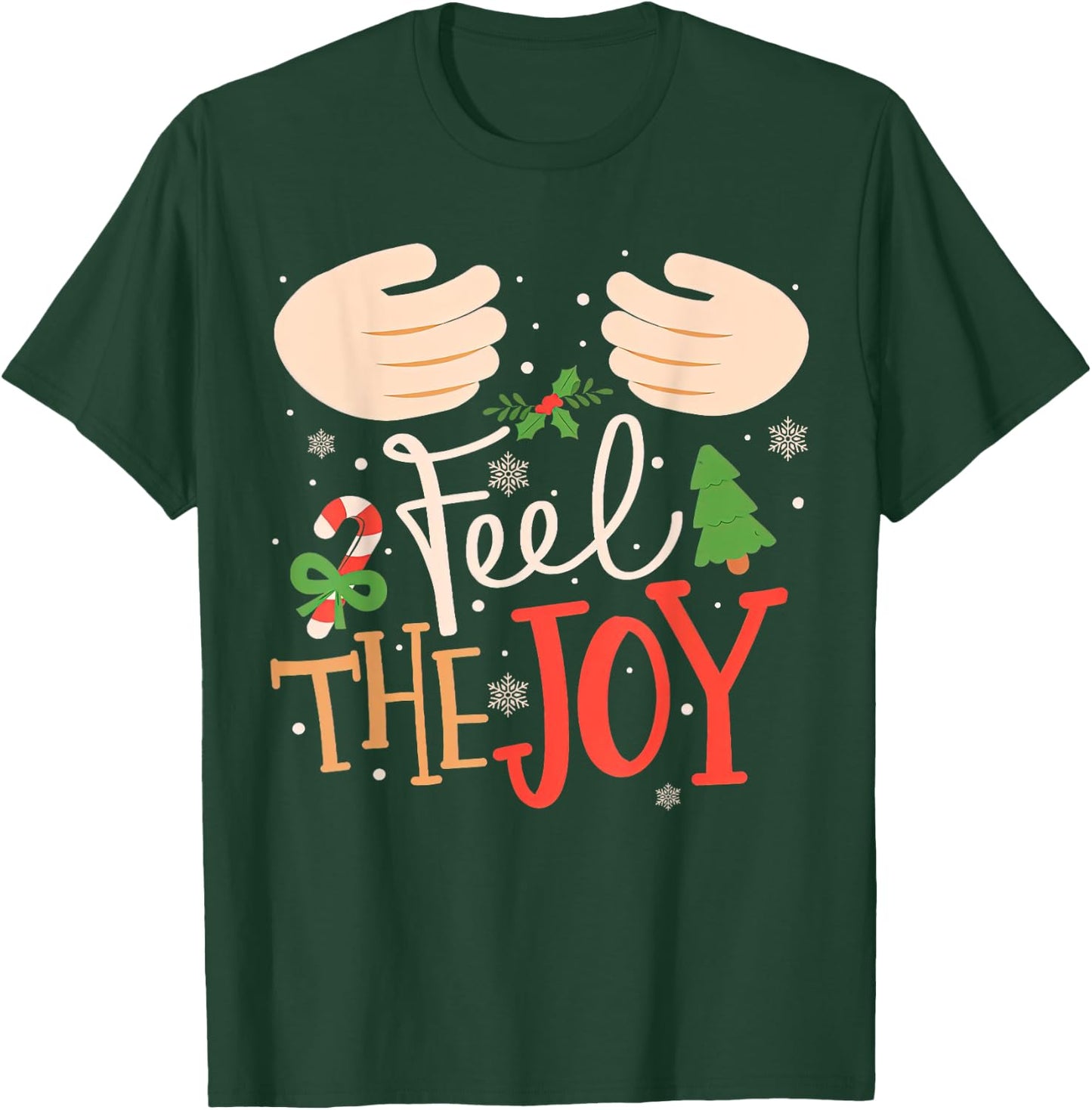 Jingle My Bells Feel The Joy Funny Christmas Matching Couple T-Shirt - T-Shirt | Forest