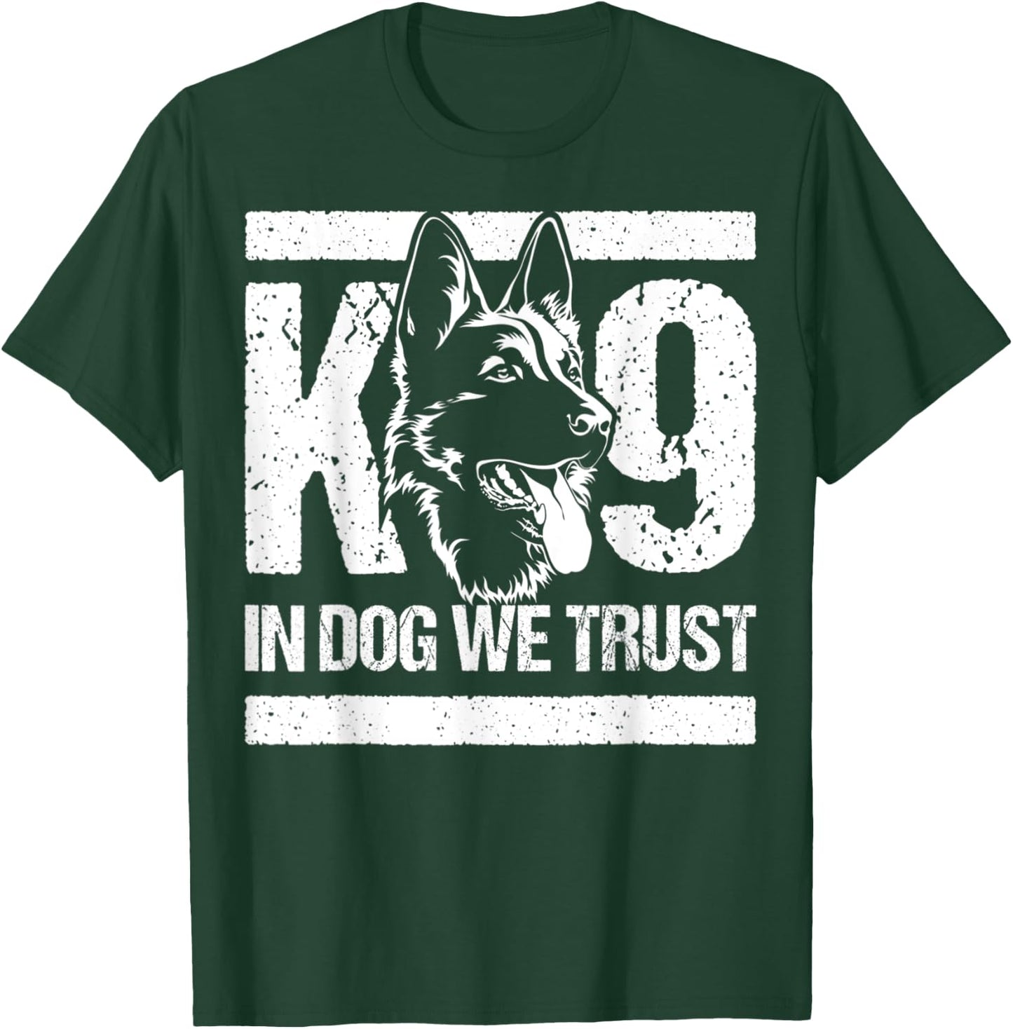 K9 Dog Unit Police Officer - K-9 In Dogs We Trust Men Women Kids T-Shirt - T-Shirt | Forest