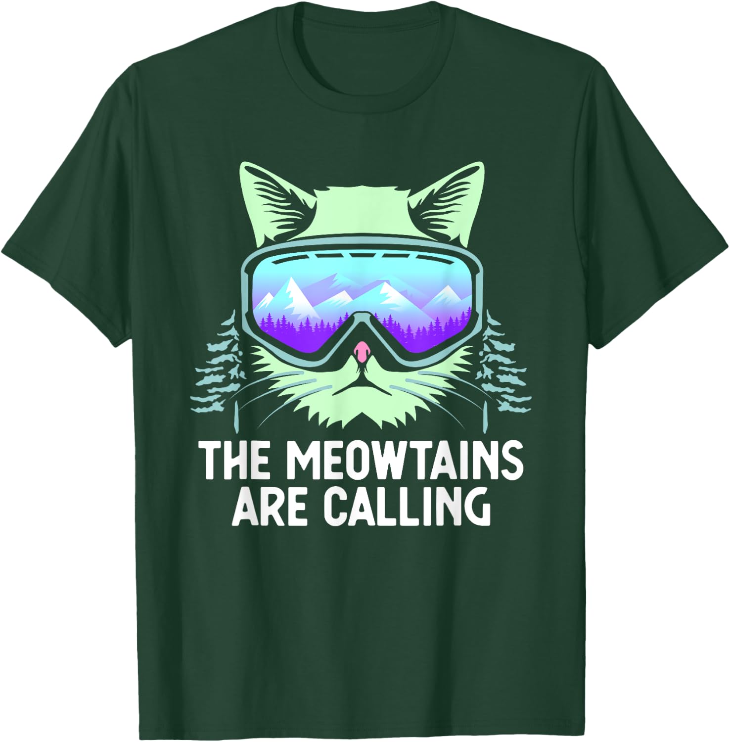 Cool Snowboard Women Kids Ski Lover Mountain Skier T-Shirt - T-Shirt | Forest