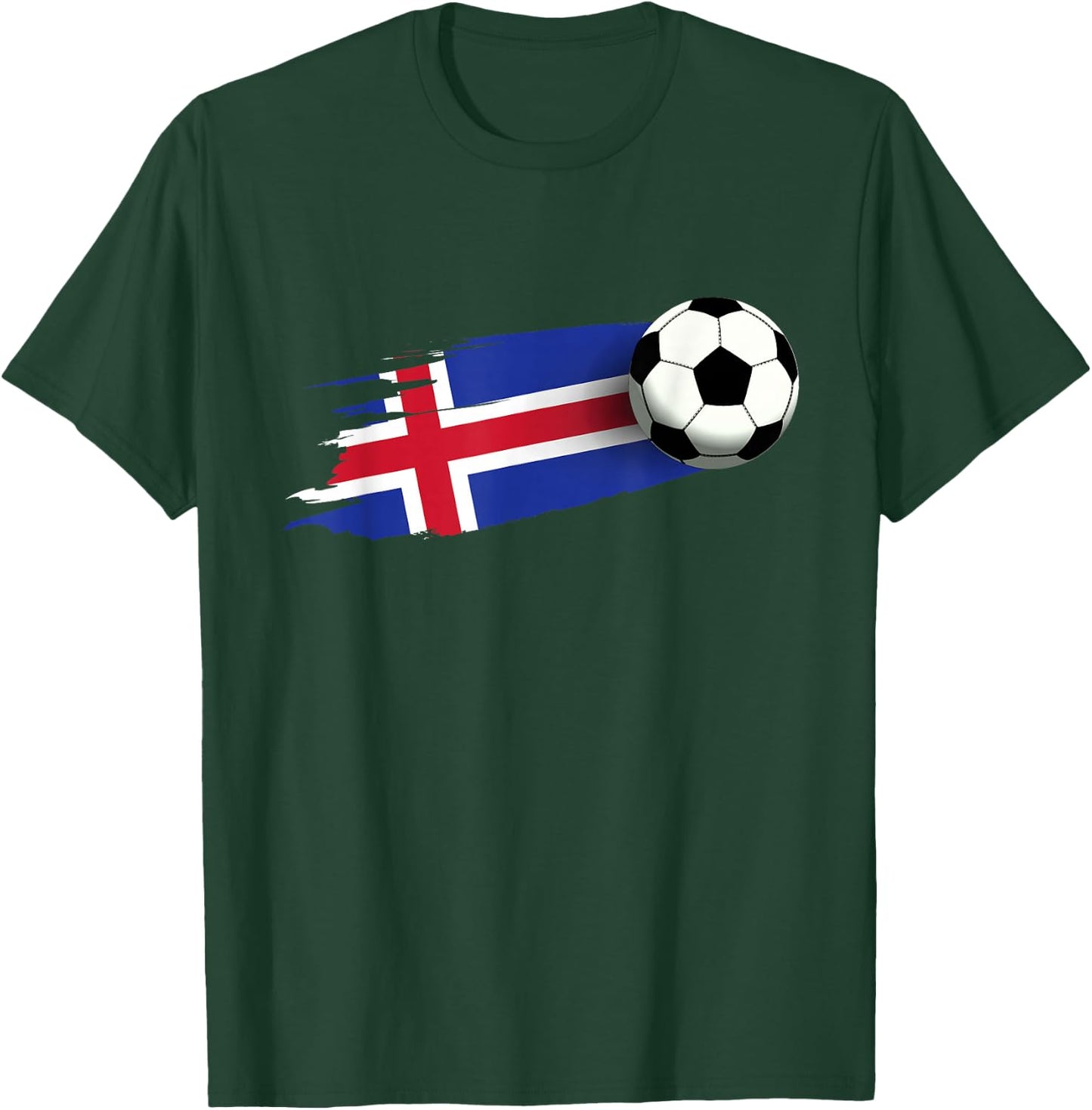 Iceland Flag Jersey Icelandic Soccer Team Icelandic T-Shirt - T-Shirt | Forest