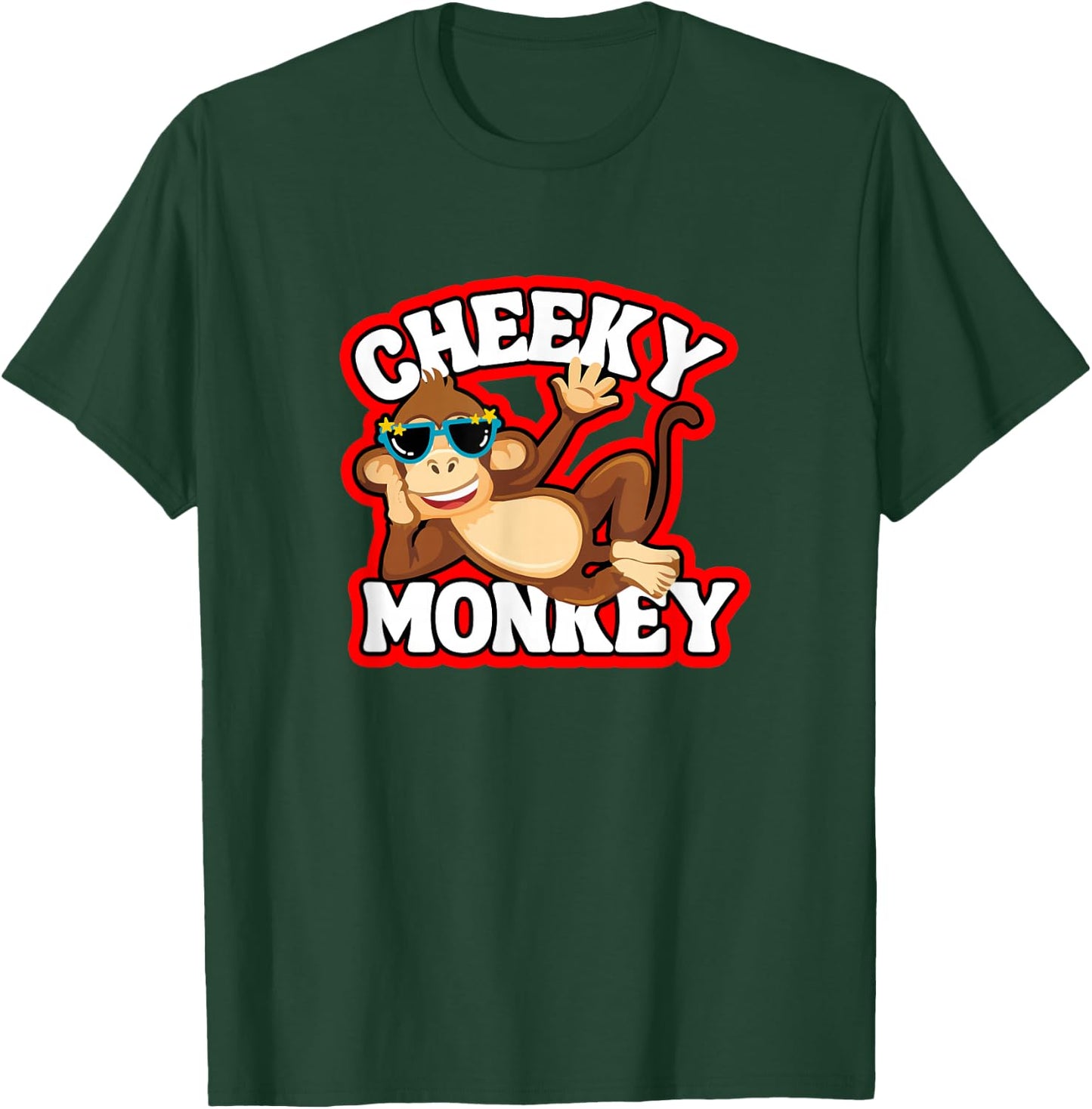 Cheeky Monkey Funny Monkeys Monkies Kids Boys Girls T-Shirt - T-Shirt | Forest
