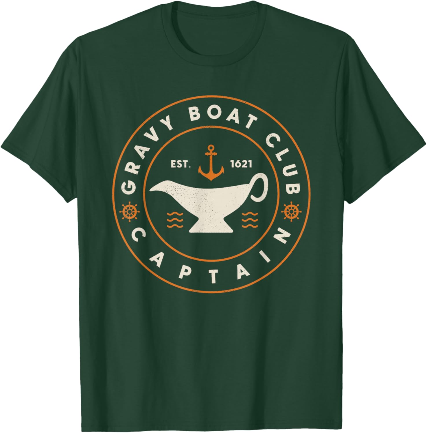 Funny Gravy Boat Captain Thanksgiving T-Shirt - T-Shirt | Forest