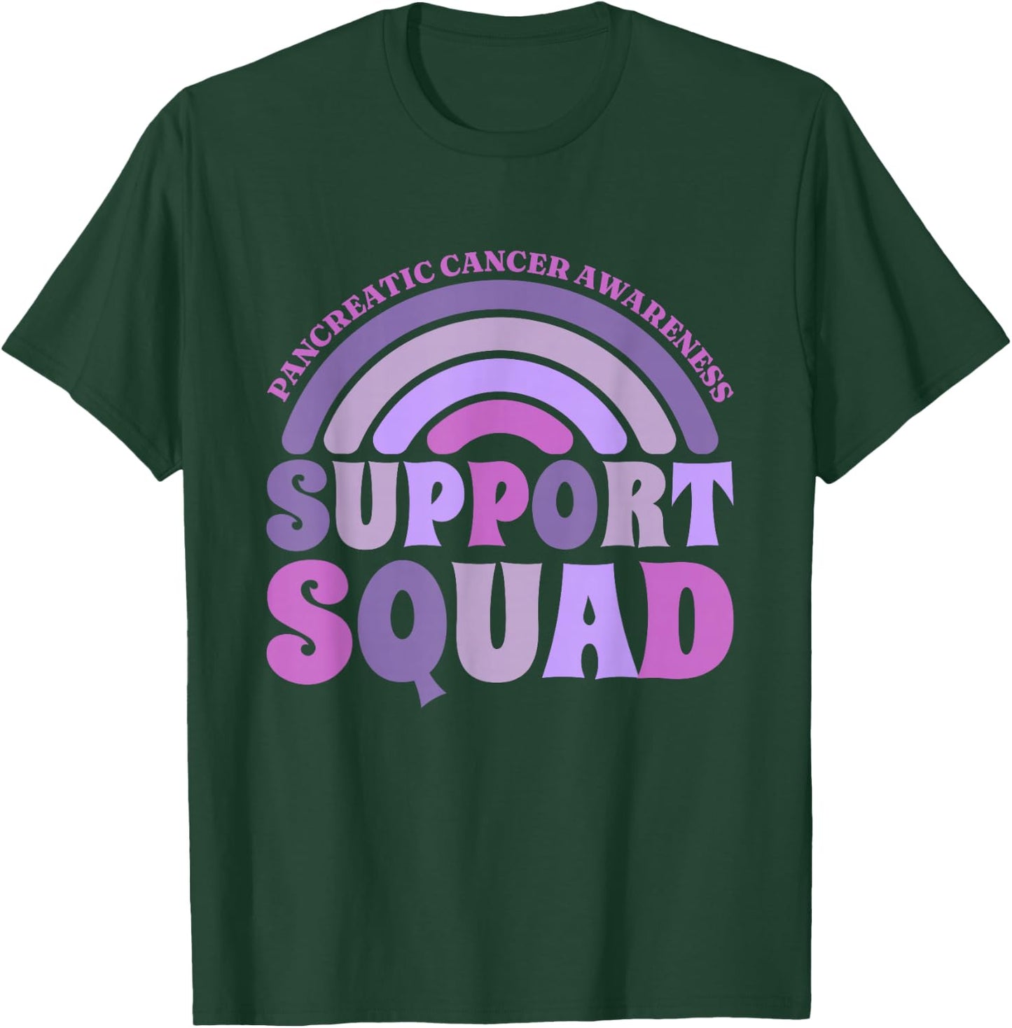 Support Squad Pancreatic Cancer Awareness, Pancreatic Cancer T-Shirt - T-Shirt | Forest